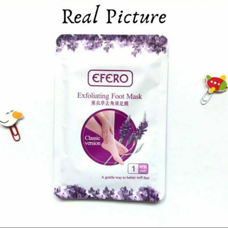 EFERO FOOT MASK masker kaki foot peeling foot exfloating efero exfoliating