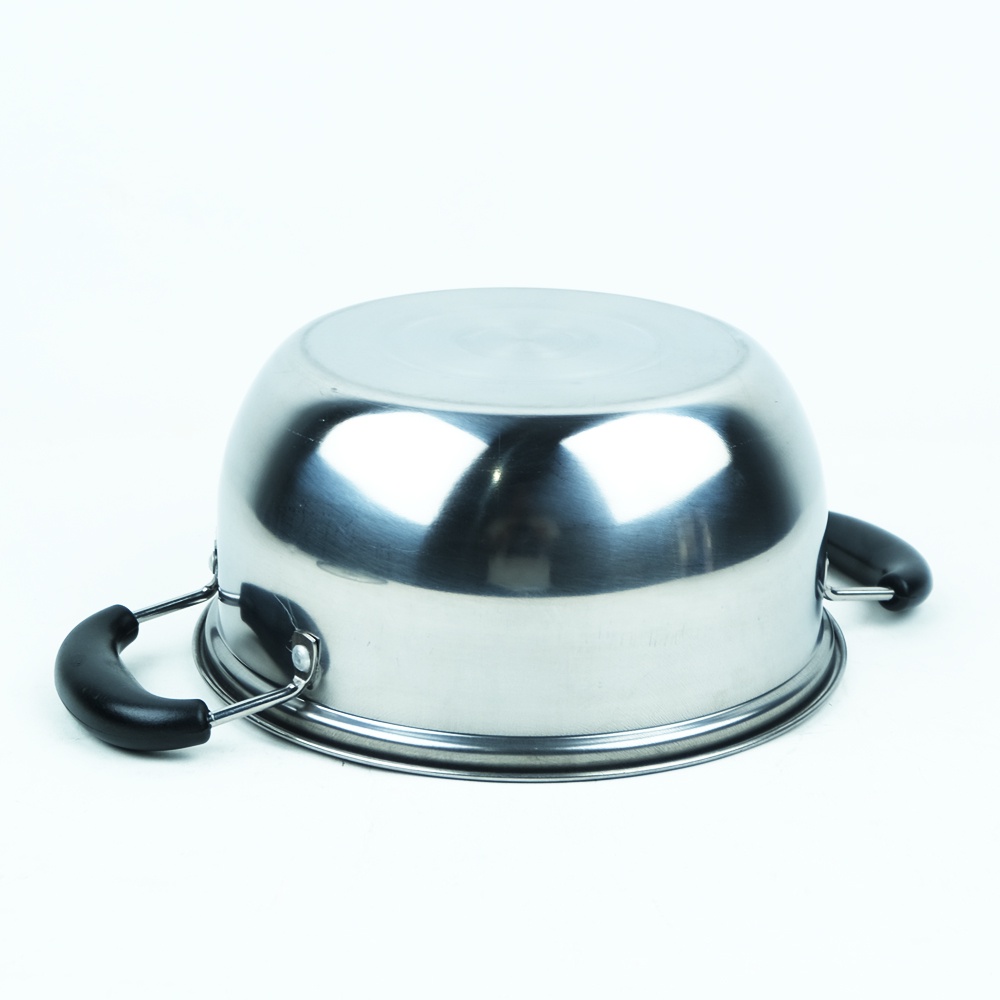 FM - Panci Kuah + Tutup Kaca Stainless 20CM / Panci Serbaguna Tutup Kaca