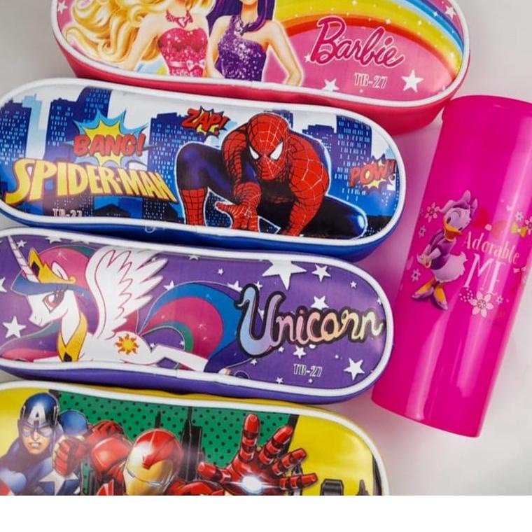 CSW2i2H--PAKET ULANG TAHUN ANAK KOTAK PENSIL LONJONG DAN GELAS MINUM