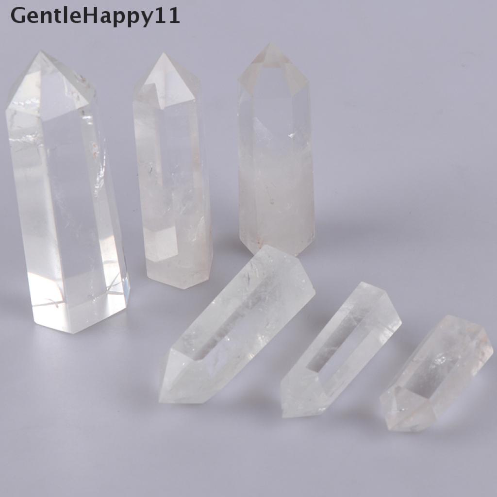 Gentlehappy Clear Quartz Crystal Point Spesimen Tongkat Alami Reiki Healing Stone