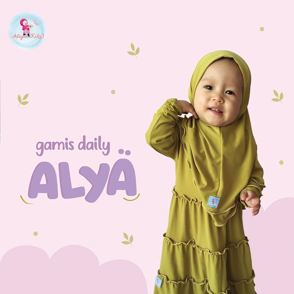 Aliyah Kids - Set Daily Alya (1)// Gamis Anak// Dress Anak