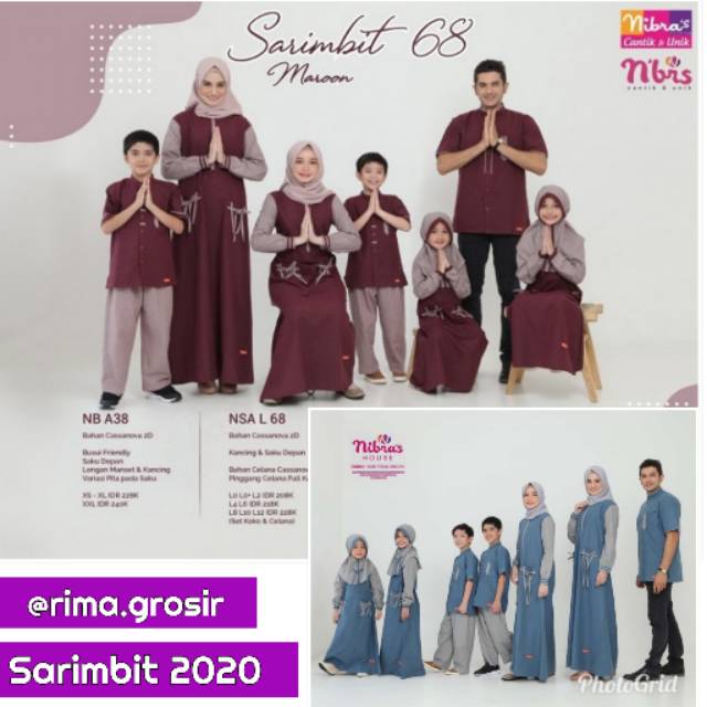 Original Nibras Sarimbit 68 Terbaru 2021 Baju  Lebaran 