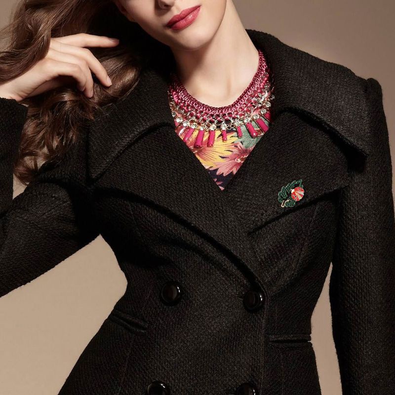 Siy Bros Pin Bentuk Kepik Daun Untuk Aksesoris Fashion Wanita