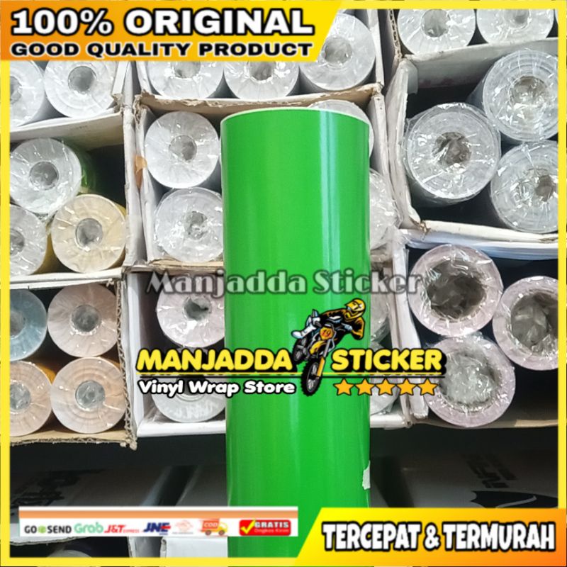 STIKER SKOTLET MOTOR WARNA HIJAU DAUN