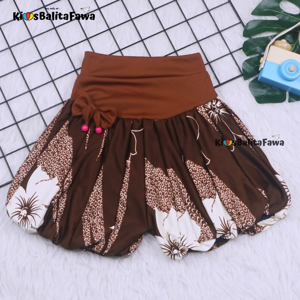 Celana Baloon uk. 5-6 Tahun / Celana Anak Perempuan Murah Pita Polos Short Pants Pop Kids Pendek