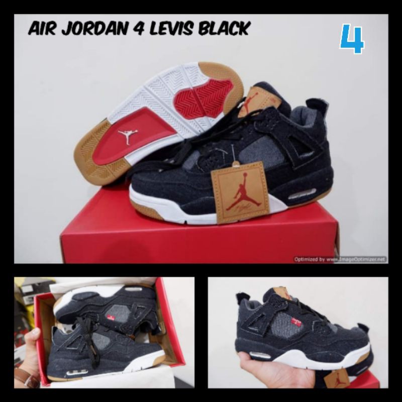 Sneakers Air Jordan 4 LOW Levis Black