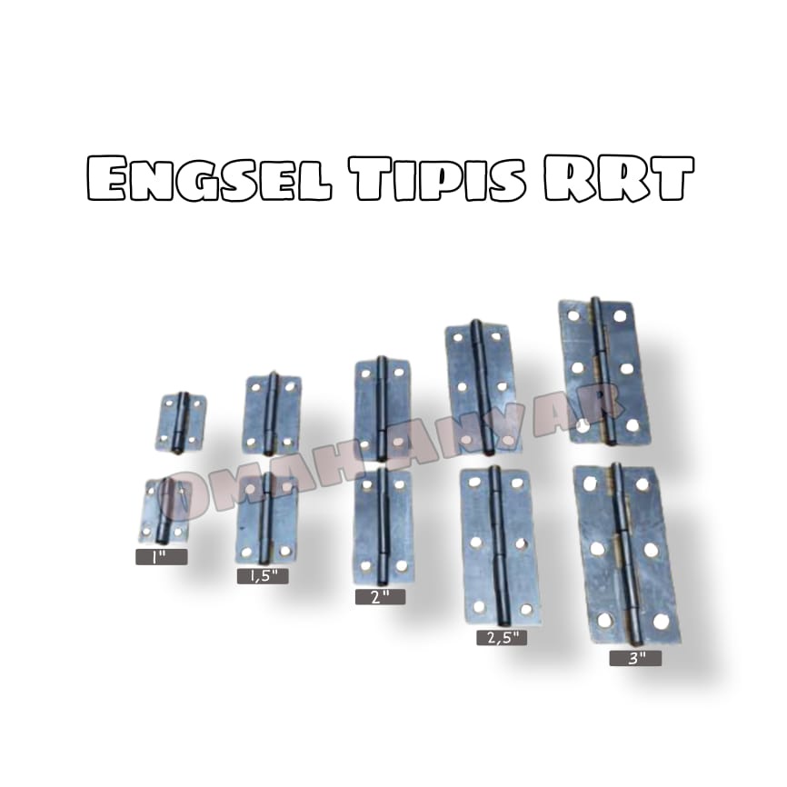 Engsel Hinges Tipis RRT Besi BUKAN Stainless Steel 1 Lusin Pasang