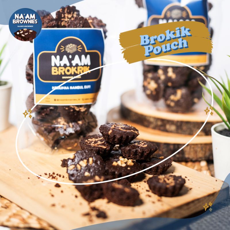 ( NA'AM ) KUE BROWNIES KERING KEMASAN POUCH 100gr