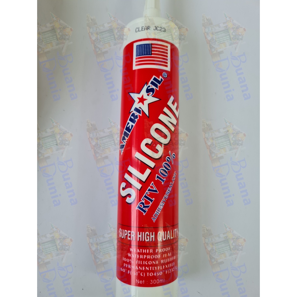 Lem Kaca Silicone Bening | Lem Sealant Botol | Glass Sealant Amerisil
