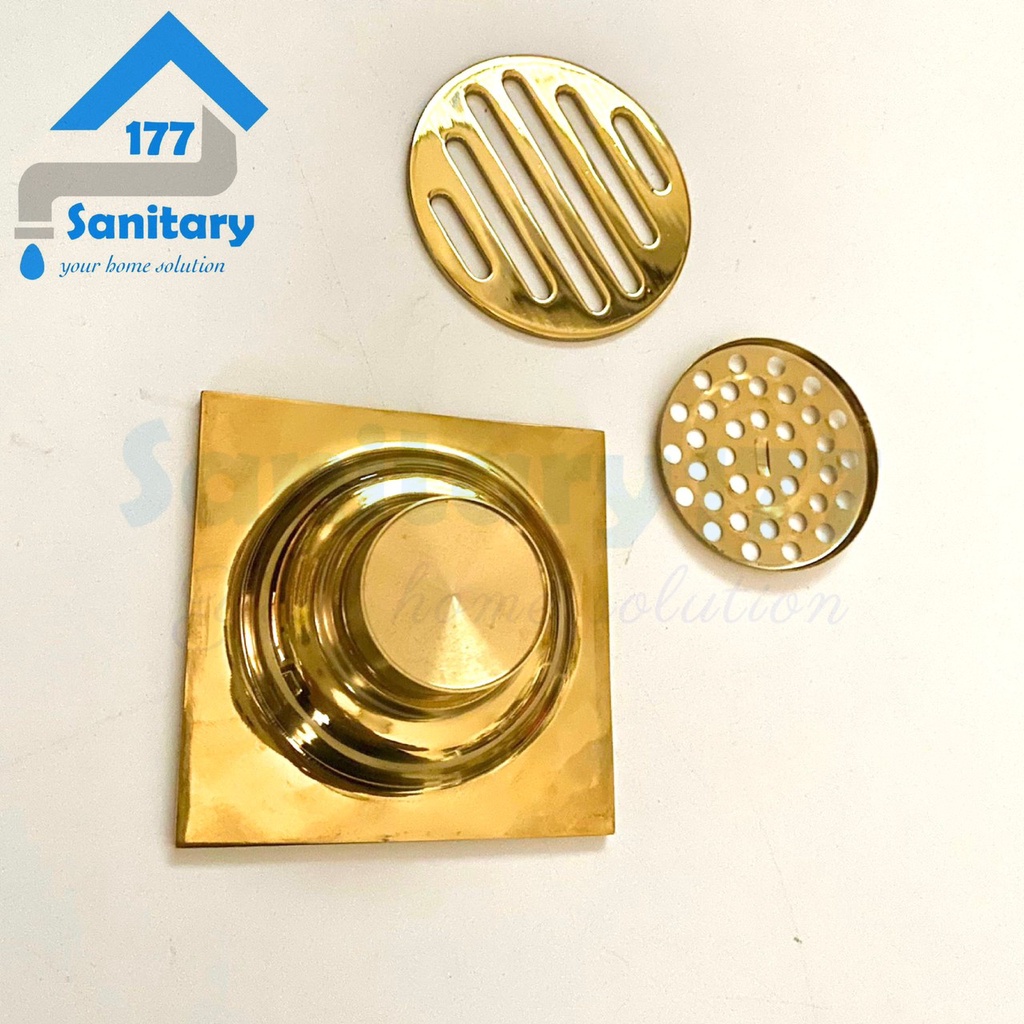 Saringan Got gold tebal kuningan model toto 61G- Floor Drain brass Saringan air strainer pembuangan Air got Kamar Mandi strainer anti bau kecoa tikus unik unique emas kuning