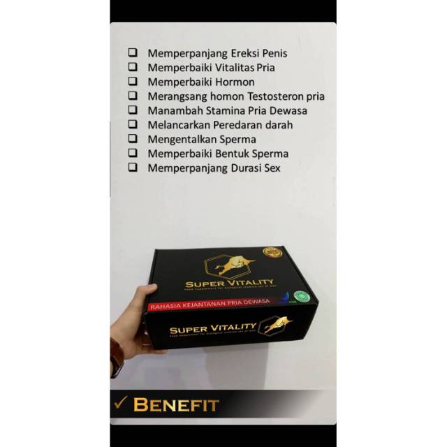 Stamina pria + oil treatment SUPER VITALITY COBRA