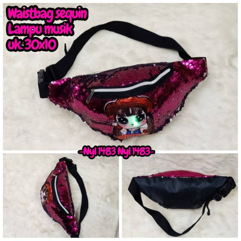 WAISTBAG SEQUIN LAMPU MUSIK ANAK