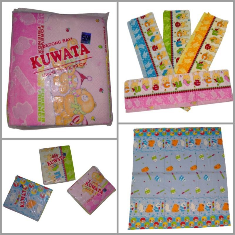 Bedong Lampin Bayi Planel SNI Warna Motif 90x90 3 pcs