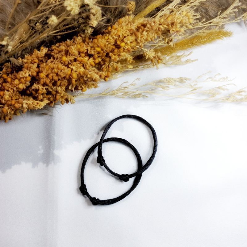 Gelang hitam polos || Gelang hitam polos tali satin || Gelang Handmade