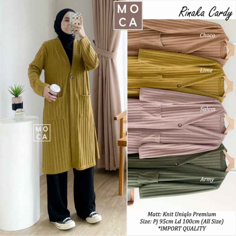 Cardy wanita rinaka knit uniqlo premium LD 100 allsize