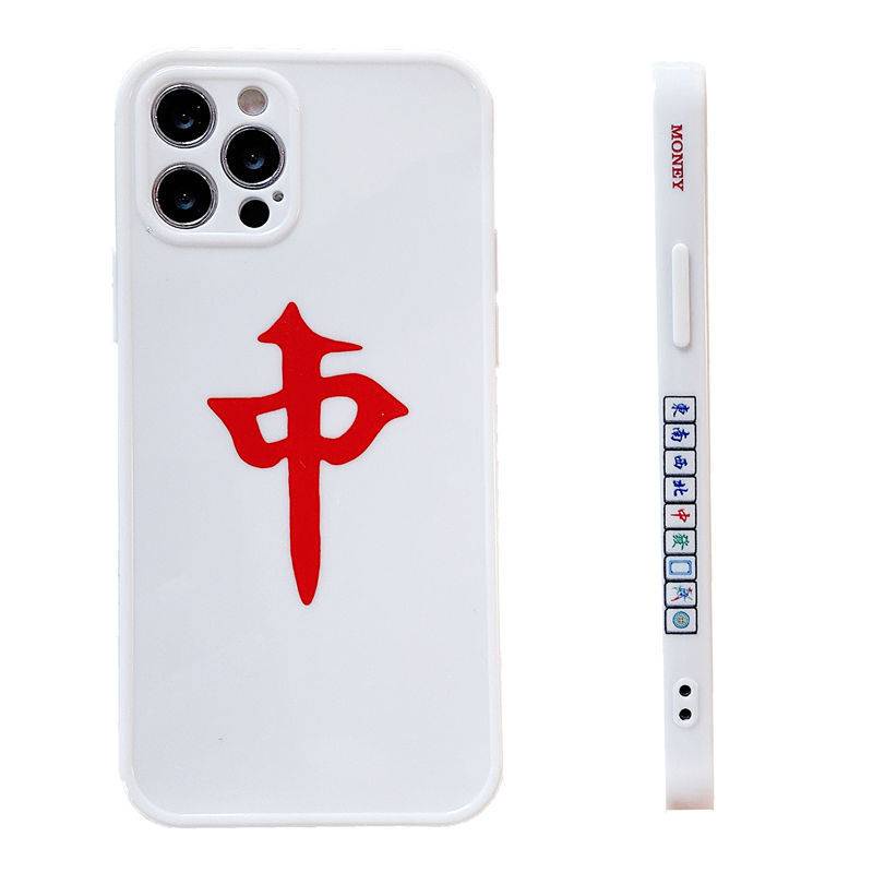 Case Desain Mahjong Gaya China Shockproof Untuk iPhone 12 11 Pro Max Xs XR 7 8 Plus SE 2020 2022