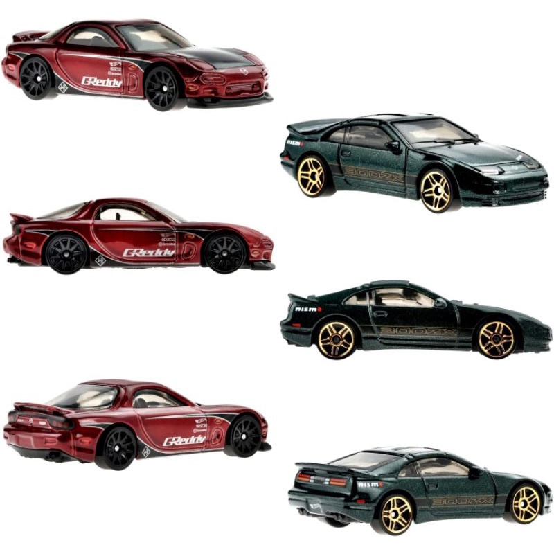 Hot Wheels Japanese Car Culture 6 pack JDM Honda Crx mazda rx7 mitsubishi lancer nissan 300 zx toyota ae 86 ae86 multipack hotwheels hitam putih merah hijau gold kuning new