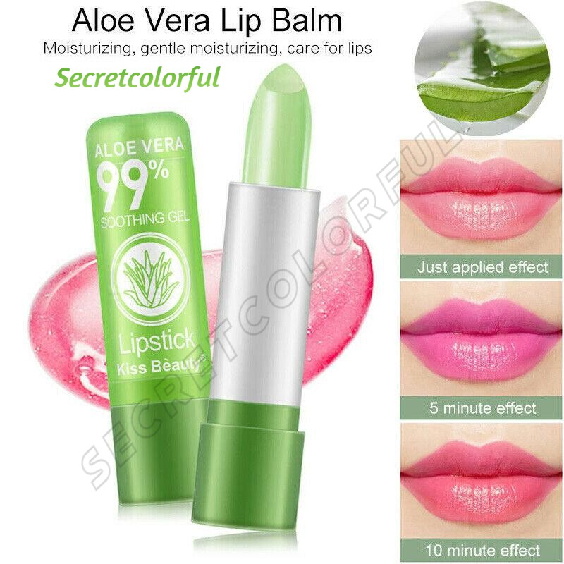 KISS BEAUTY Lipstick Aloe Vera Original Dapat Berubah Warna (Harga 1pcs)