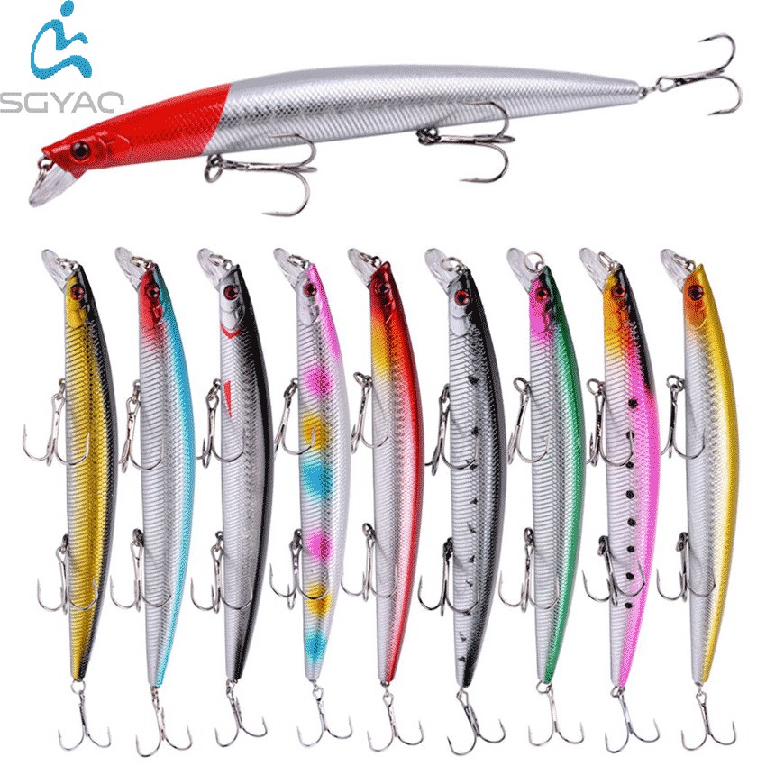 Shengyao 1Pcs Minnow Umpan Pancing 18cm/23g Swimbait Fishing Lure Ikan Bass Bait Floating Kail Artificial Bait Tackle