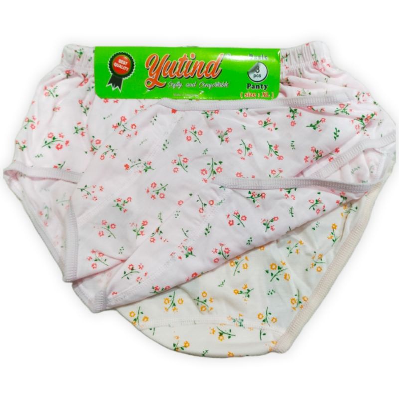celana dalam wanita Yutind motif isi 3 - cd cewek dewasa yutind murah size Xl