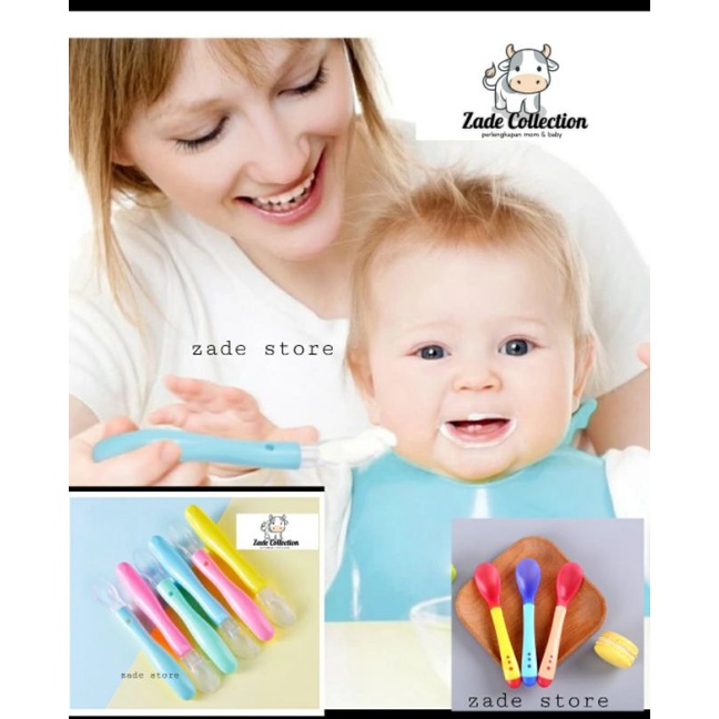 Sendok Silikon Bayi - Sendok Lentur Bayi Silikon