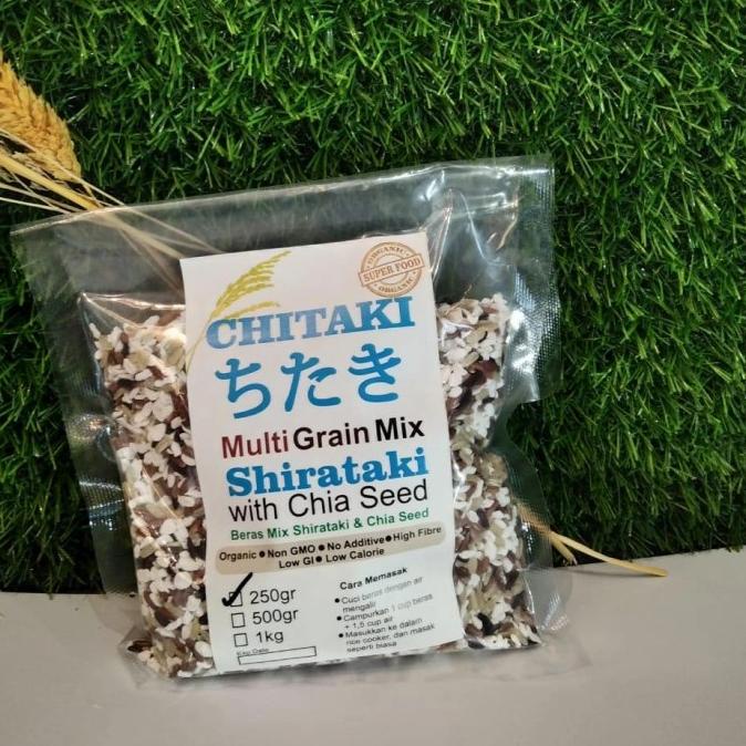 

Beras Shirataki Mix Chitaki (Merah, Coklat, Hitam, Chia Seed) 250 gram