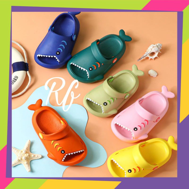 sandal import anak/ sandal hiu anak/ sandal Baby Shark RF