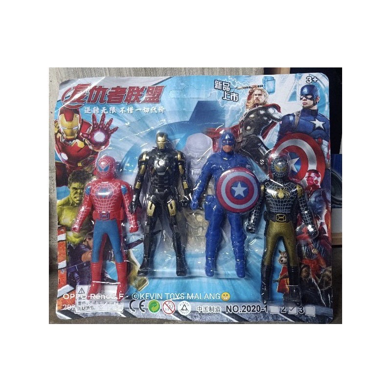 Mainan Super Hero Avengers mini isi 4 Pcs K 2020