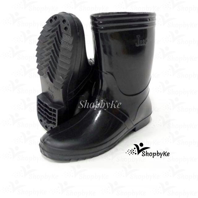 Sepatu Boots Karet merk JEEP Pendek Hitam Size 39-42