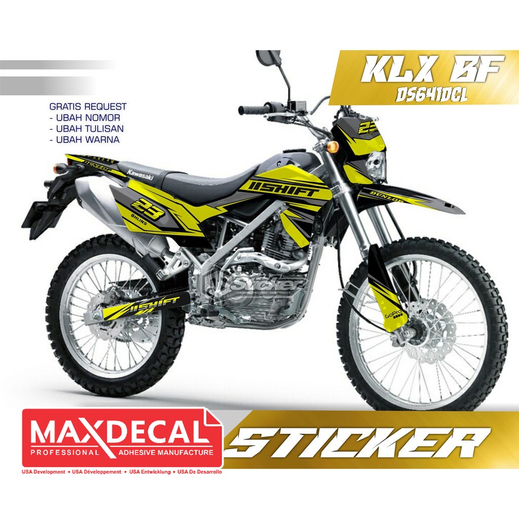 641 Stiker Decal Dekal Striping Fullbody KLX BF Simpel BAgus