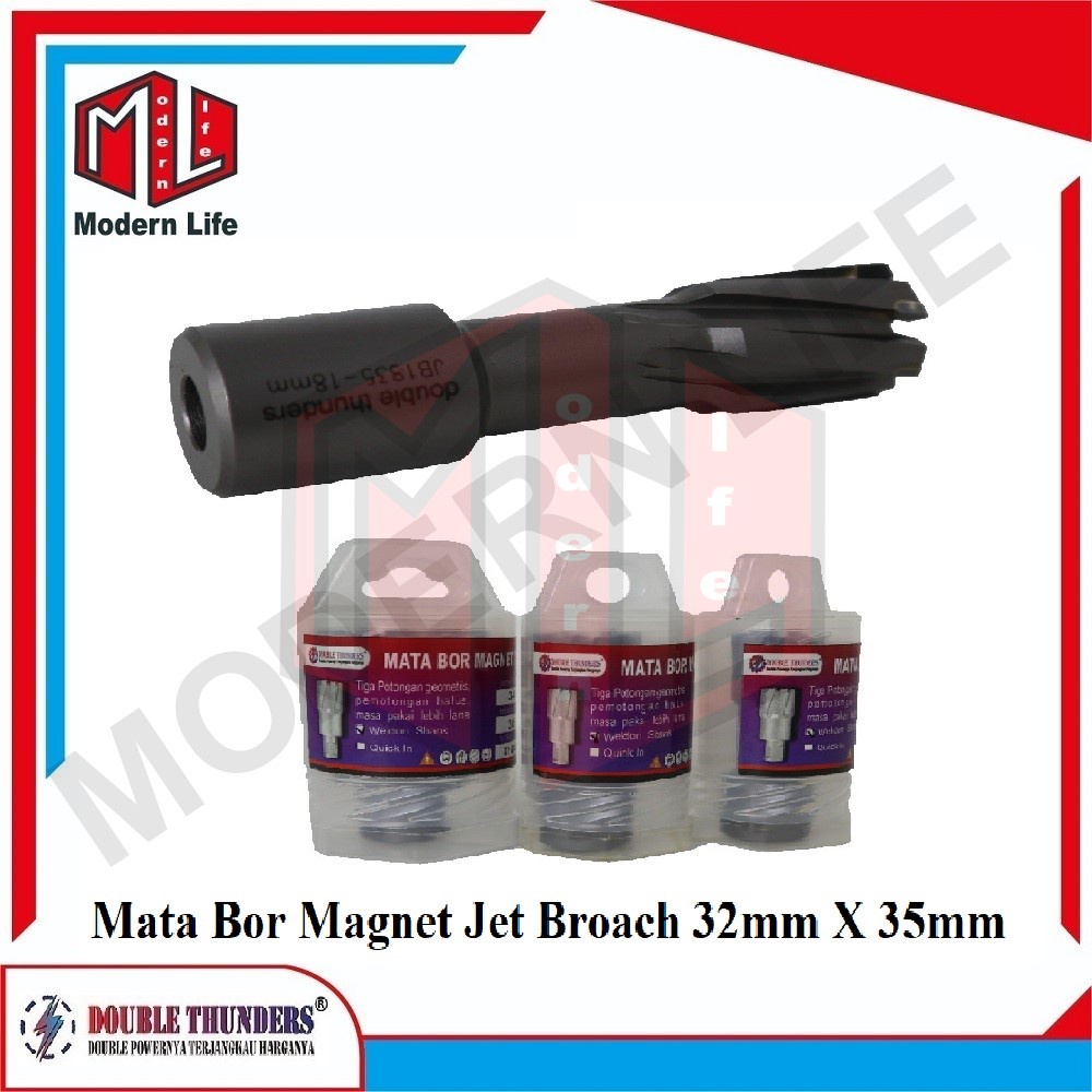 Mata Bor Magnet Jet Broach Jetbroach TCT Cutter 32mm X 35mm ORIGINAL