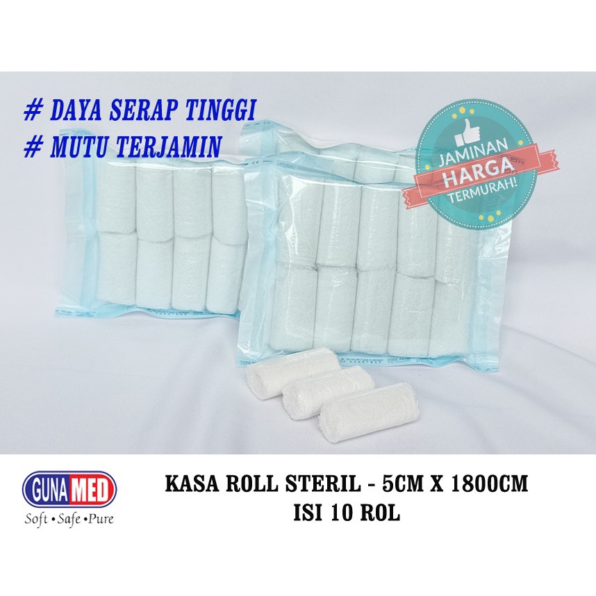 KASA ROLL STERIL 5CM (ISI 10) / KASA PERBAN/ KASA STERIL