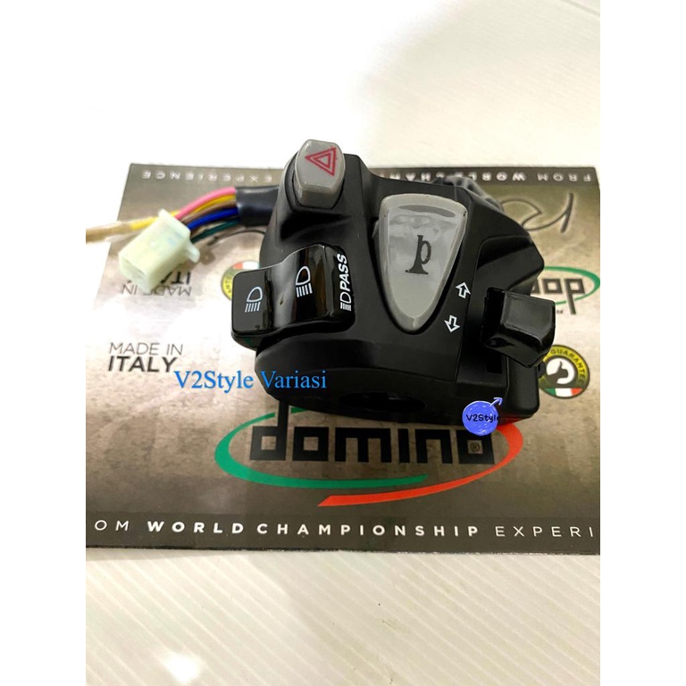 Saklar Kiri 4in1 Domino KTC PCX Sein Klakson Jauh Dekat Dim Nmax Pcx Beat Vario Scoopy Revo Supra dl