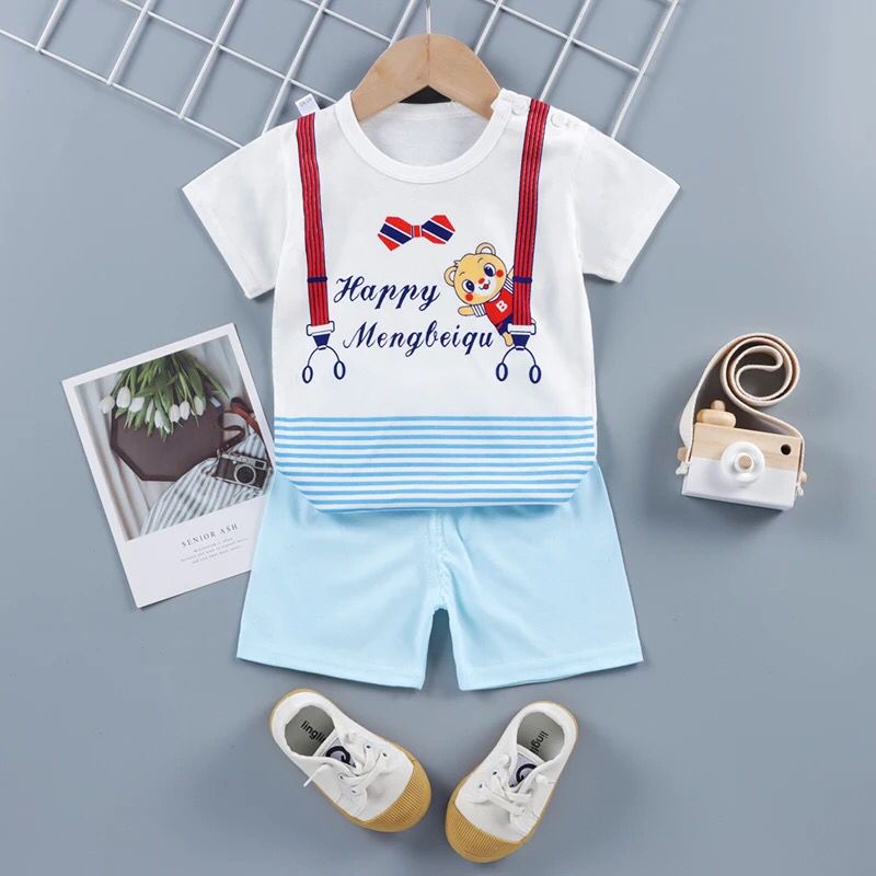 Baju Kaos Anak Laki laki Katun Import Baju Setelan Tangan Pendek Kaos Tangan Pendek Anak Lucu Kartun