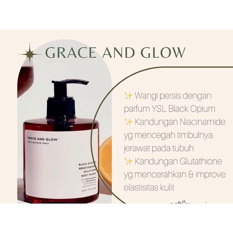 Grace and Glow black opium body wash