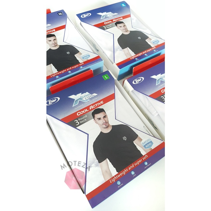 KAOS DALAM XTRACOOL PRIA T-SHIRT - O NECK - RIDER R885BP - ISI 3 PC BEST QUALITY