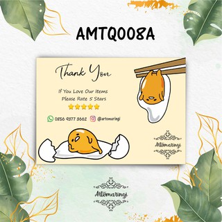 Kartu Ucapan / Thanks Card untuk Online Shop / Coupon