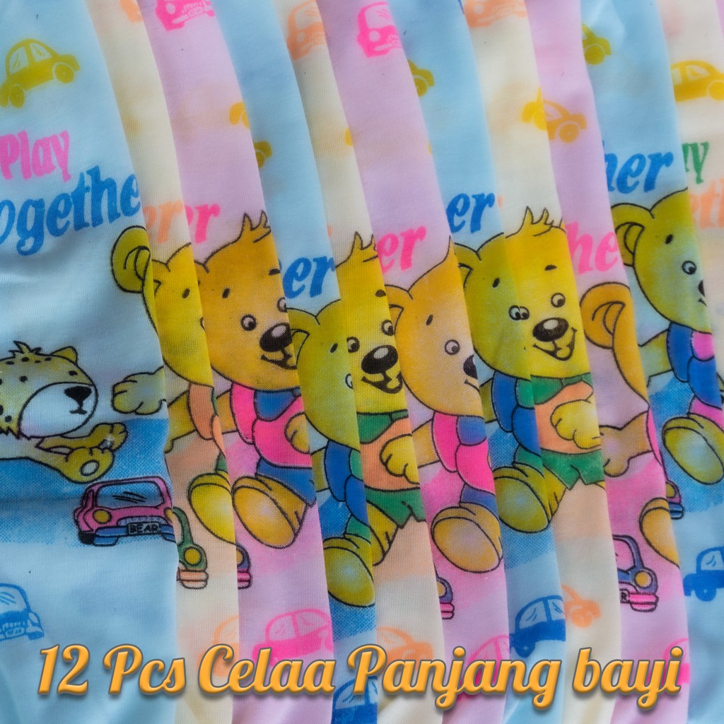 12 Pcs Celana panjang bayi ( 1 Lusin ) Murah Lusinan