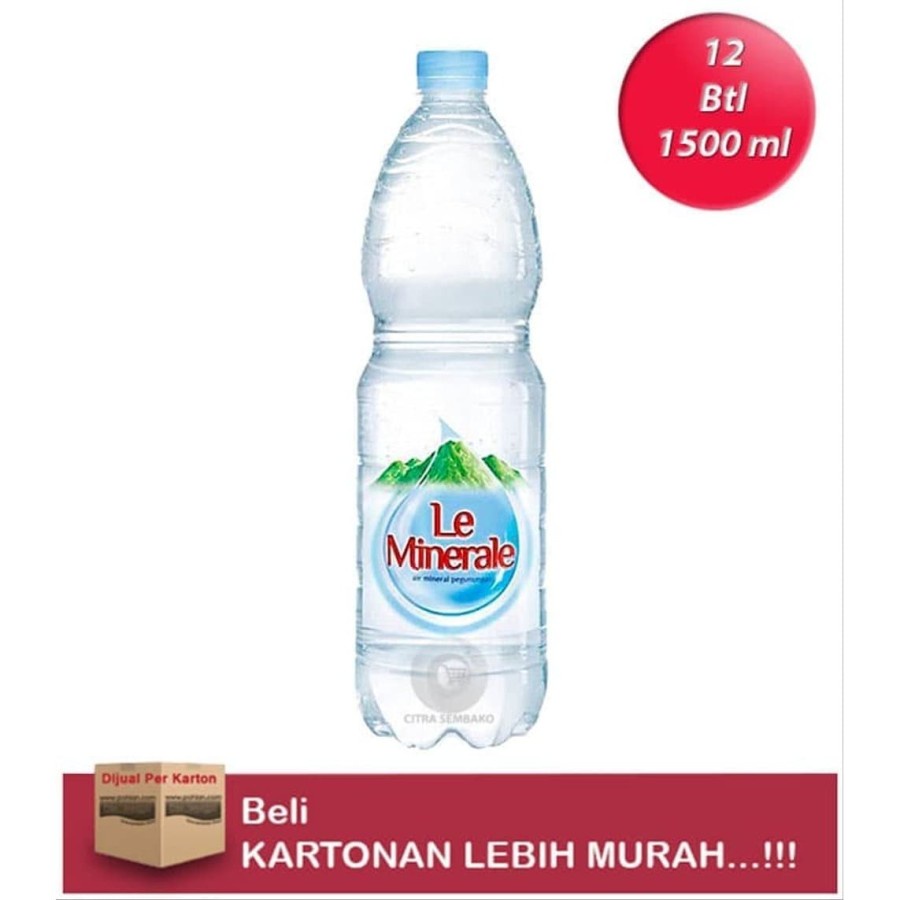 

Le Minerale 1500 ML 1 karton / dus isi 12pcs