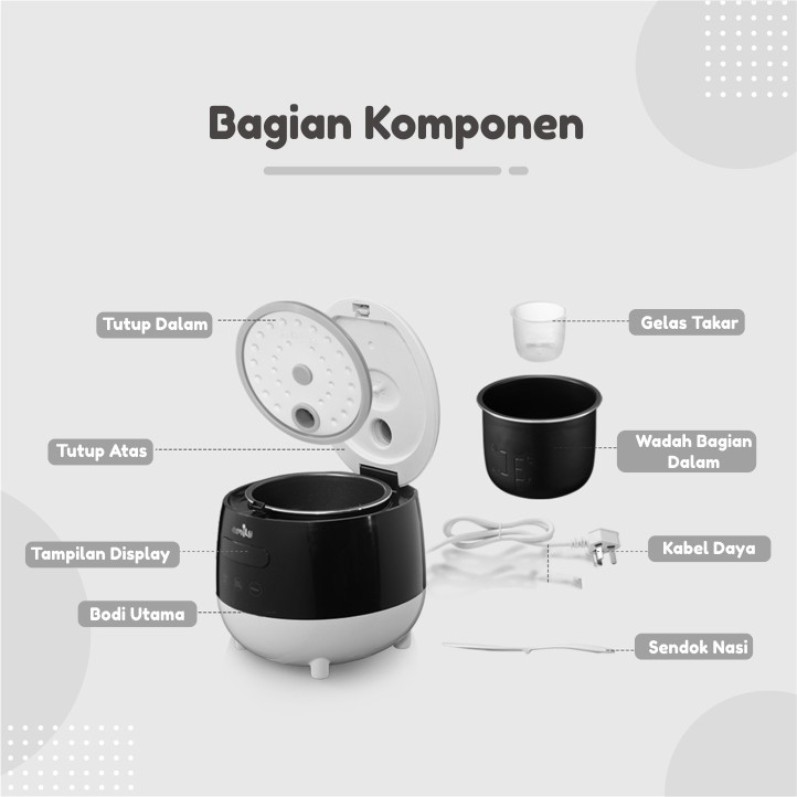 Makassar ! Multifunctional Rice Cooker EMILY 1.2 L
