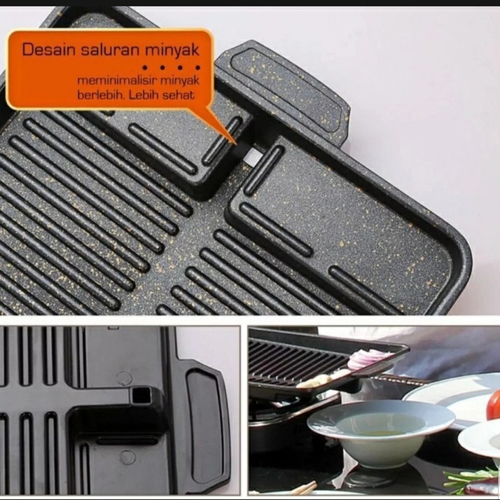 Square Grill Pan GSF G-4517 Anti Lengket Model kotak