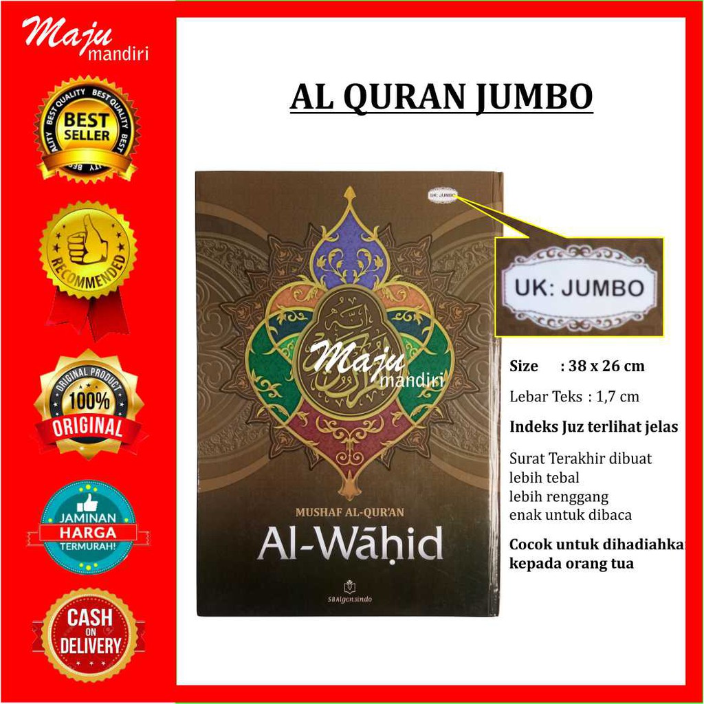 Al Quran Jumbo - Al Quran Ukuran Besar - Mushaf Al Wahid HC