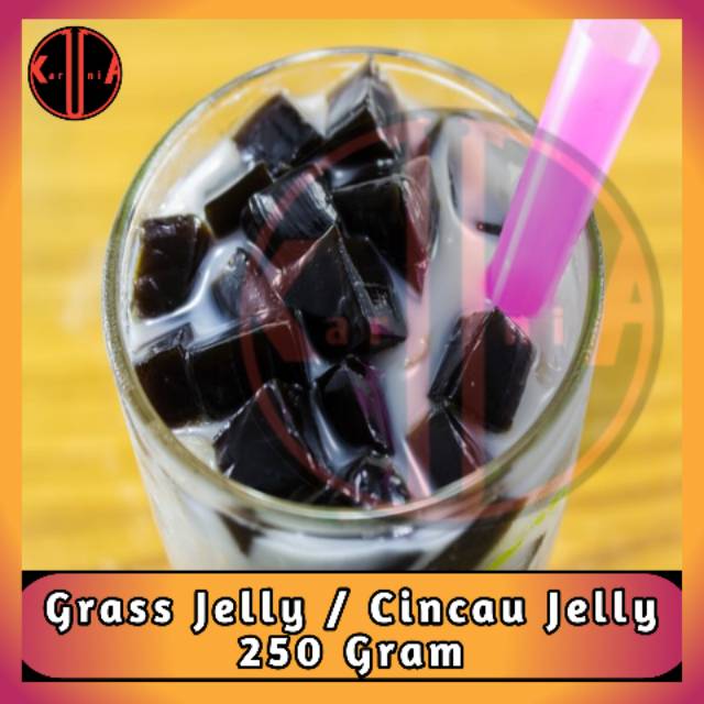 Grass Jelly Powder / Bubuk Jelly Cincau 250 gram Topping Minuman Boba