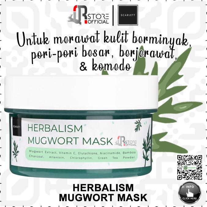 Sale Scarlett Scarlet Whitening Herbalism Mugwort Mask Masker Wajah Kolagen - Paling Dicari