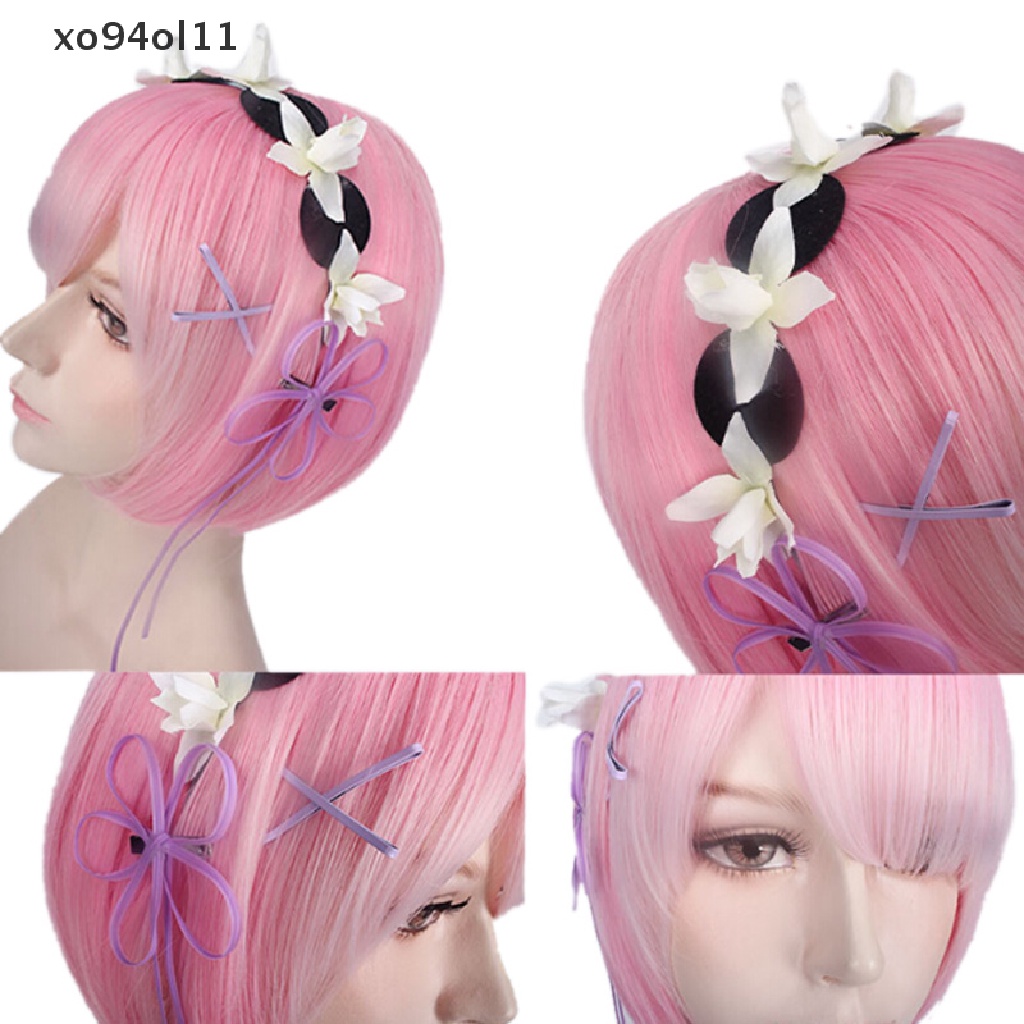 Wig / Rambut Palsu Hajimeru Isekai Seikatsu Rem Ram Twins Warna Biru + Pink Untuk Cosplay