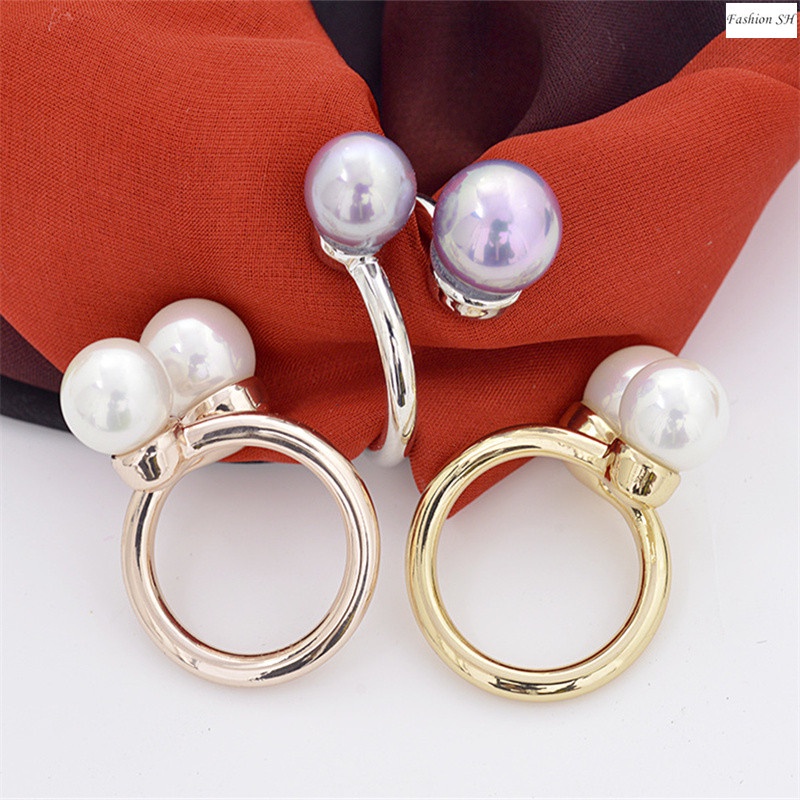 Fashion elegant pearl rhinestone buckle clip brooch buckle m40025