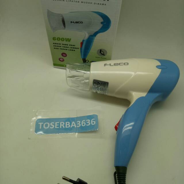 Hairdryer Mini Fleco 283 Pengering Rambut Travel Hair Dryer Fleco 283