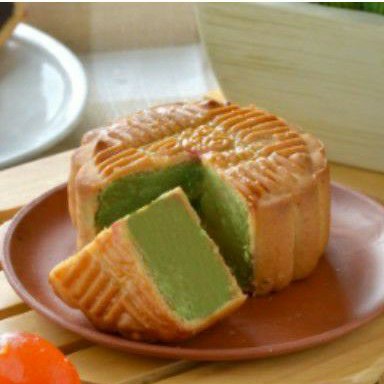 

S26 vege - moon cake vegetarian kue bulan Wang Lai green tea isi 4 pcs
