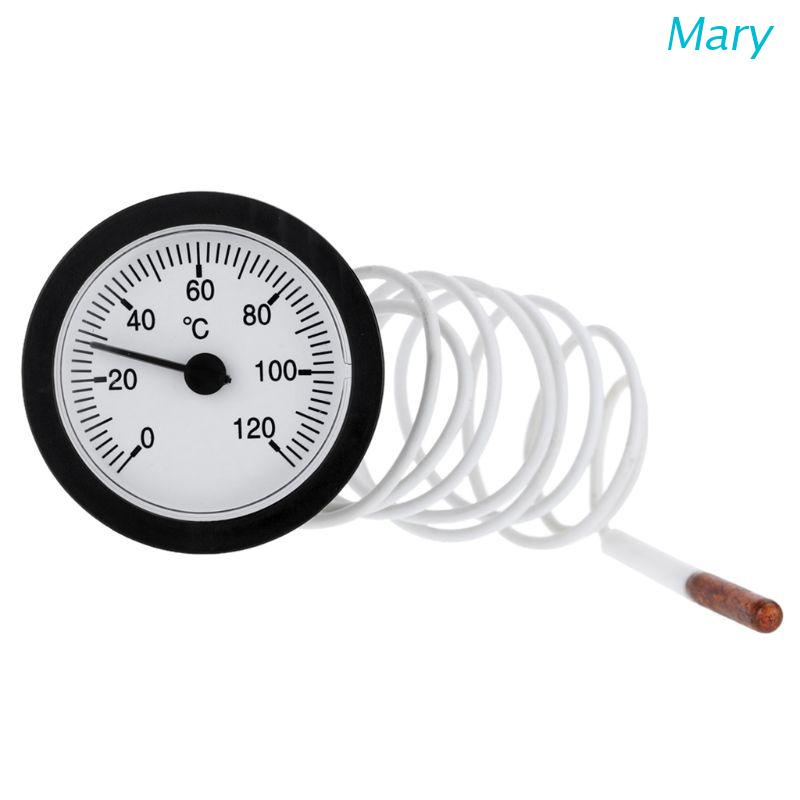 Mary Termometer Dial Capillary Profesional 0-120℃ Sensor Air Dan Minyak Dengan Ukuran 1m