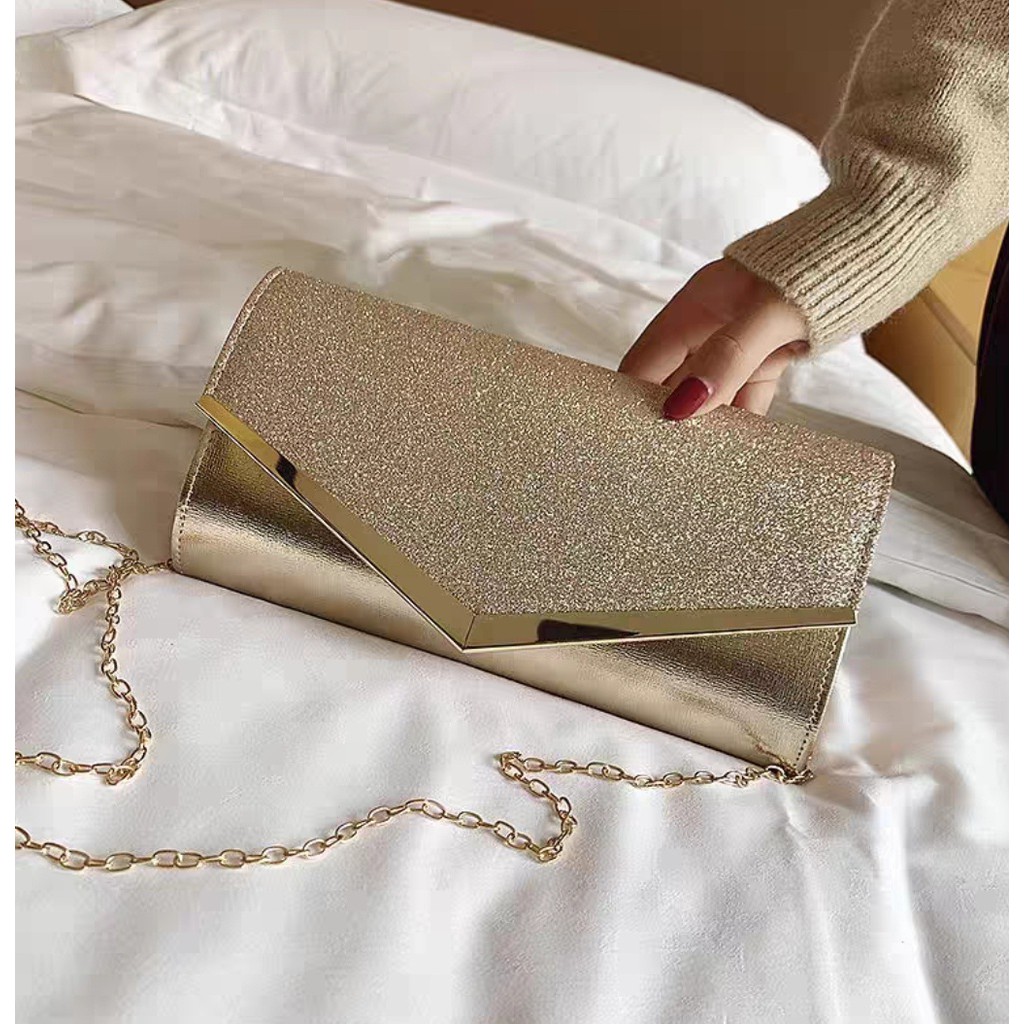 CR 7504 RISCE TAS PESTA CLUTCH GLITTER IMPORT WANITA CEWEK PEREMPUAN JAKARTA BATAM